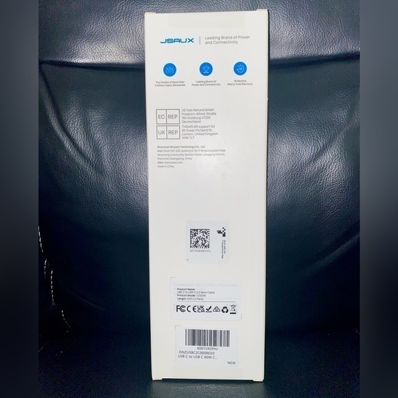 NEW‎ USB-C to USB-C 2.0 Nylon Charger Cable - Picture 2 of 2